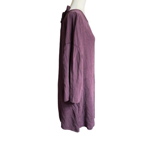 Anthropologie Cloth & Stone Tiffany Bell Sleeve Dress Burgundy Tie back M - Picture 5 of 12